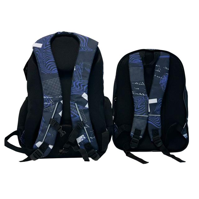 Ghiozdan Next Level, 2 in 1, colectia Hello, 3 compartimente, 48x33x23 cm