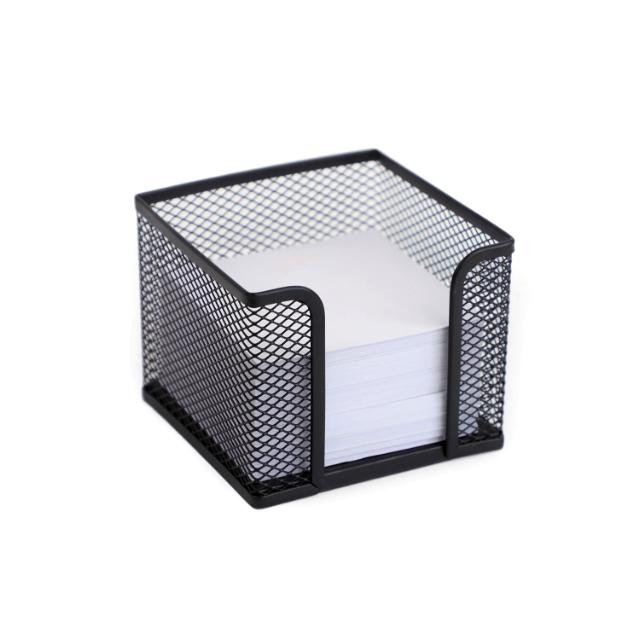 Suport pentru cub hartie, mesh, metal, negru