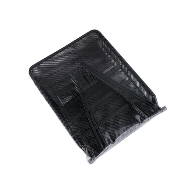 Set 3 tavite pentru documente, mesh, metal, negru