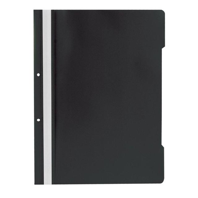 Dosar plastic cu doua gauri, A4, 25 bucati/set, negru