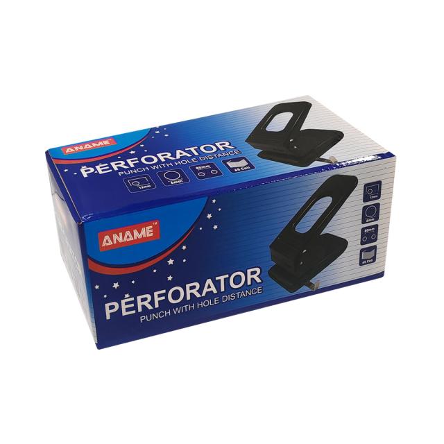 Perforator metalic ANAME, 65 coli, 2 perforatii, negru