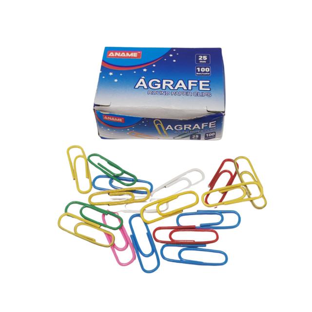 Agrafe ANAME, 25 mm, color, 100 bucati