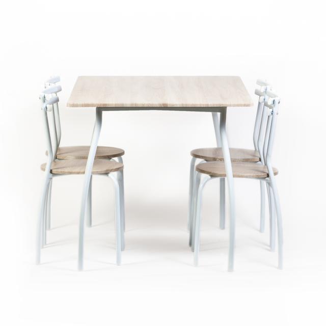 Set masa Vega cu 4 scaune natur