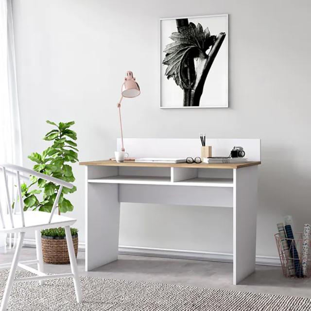 Birou Arma, 110 x 60 x 73 cm, PAL, alb-stejar