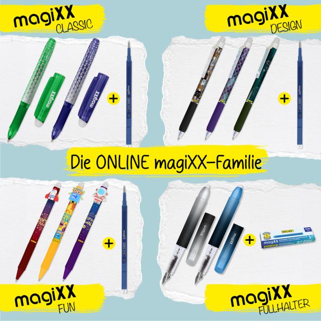 Set 3 rezerve cerneala termosensibila Online magiXX, albastru