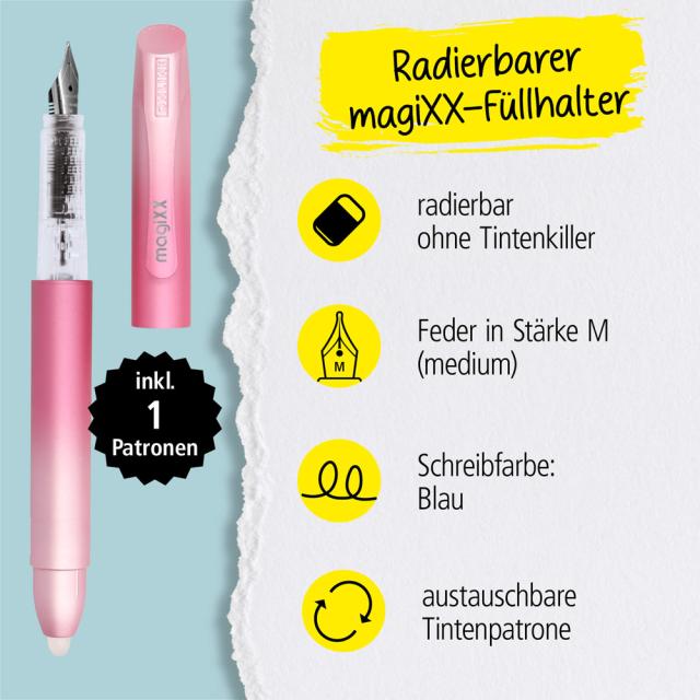 Stilou Online magiXX SweetLove, cerneala termosensibila, 3 rezerve, culoare scriere albastru
