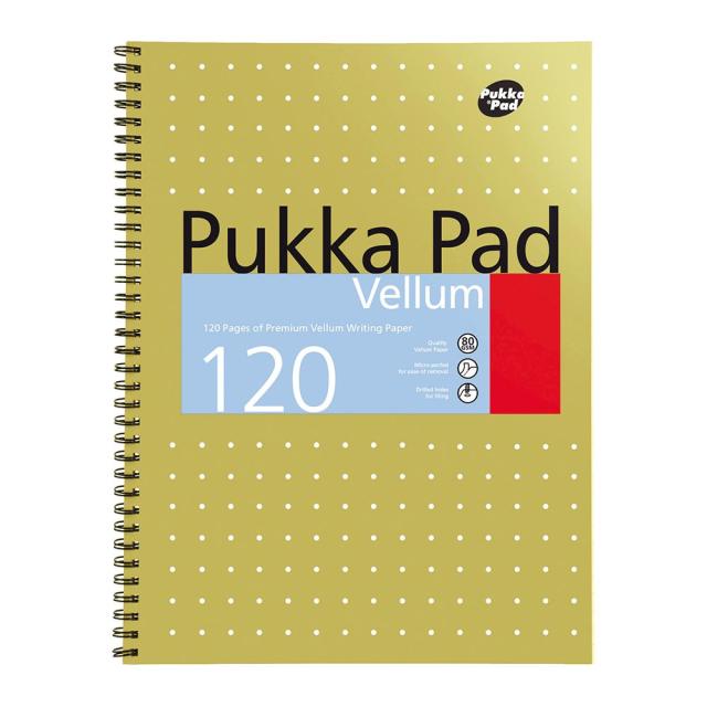 Caiet A4 spira dubla Pukka Pads Vellum, 120 pagini, dictando