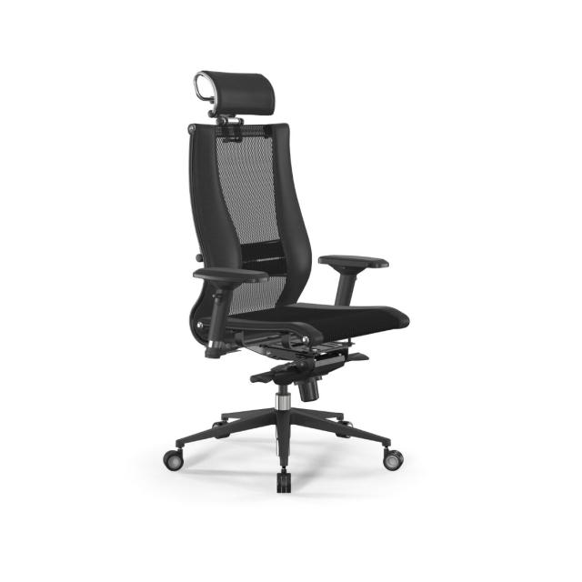 Scaun directorial Kronsit SAMURAI, suport lombar, eco piele, negru