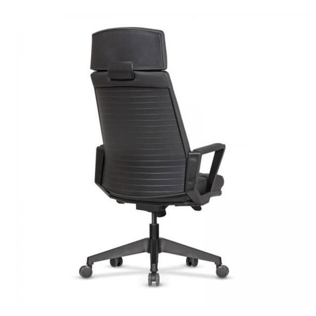 Scaun ergonomic Kronsit VIVA, suport lombar, eco piele, negru
