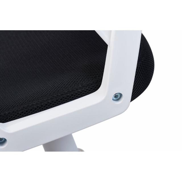 Scaun operational 1600 Blanca, stofa, negru, spatar mesh gri