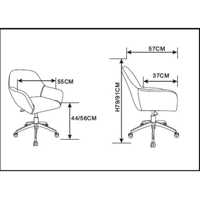 Scaun directorial US63 textil gri