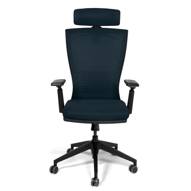 Scaun birou Bergamo, managerial, bleumarin