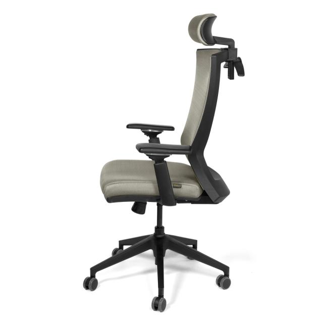 Scaun birou Bergamo, managerial, gri deschis