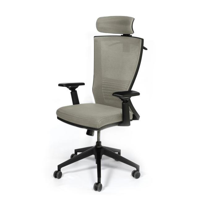Scaun birou Bergamo, managerial, gri deschis