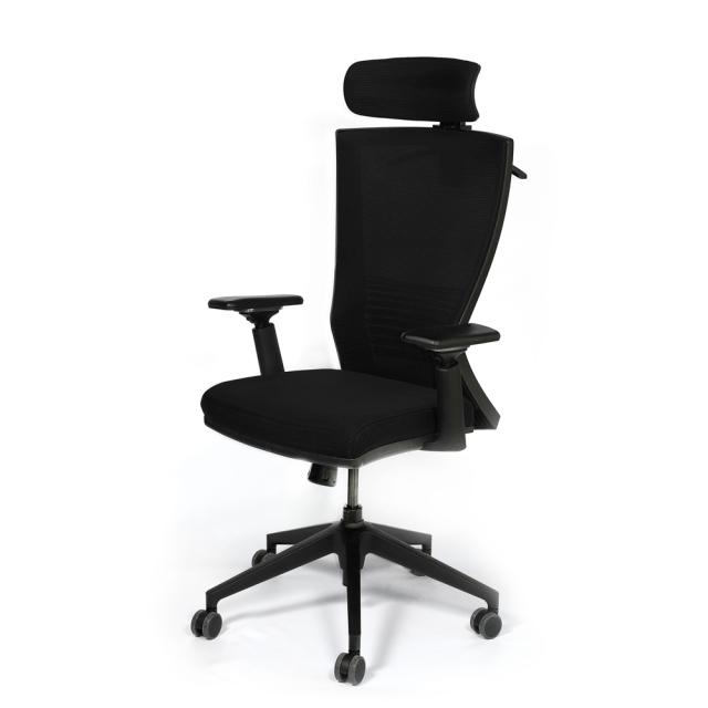 Scaun birou Bergamo, managerial, negru