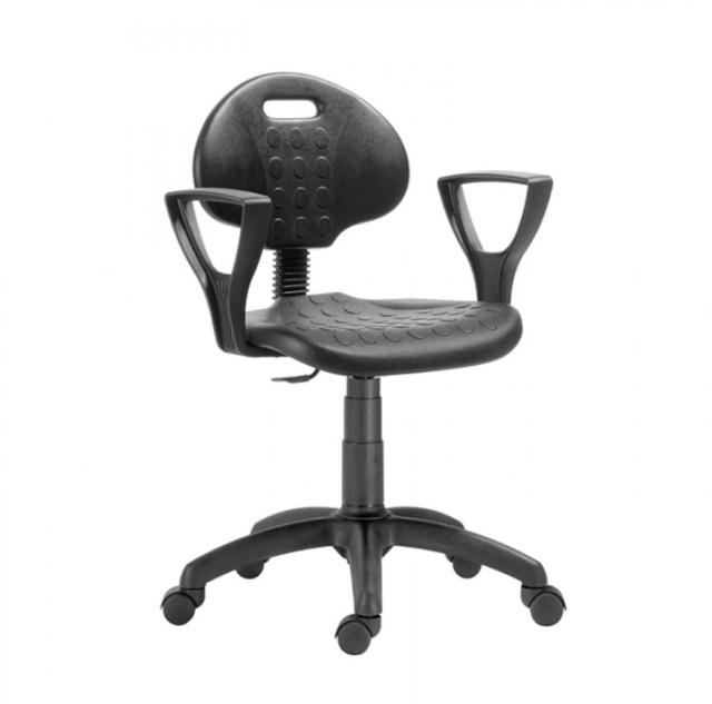Scaun profesional rotativ 1290 Nor, cu brate, negru
