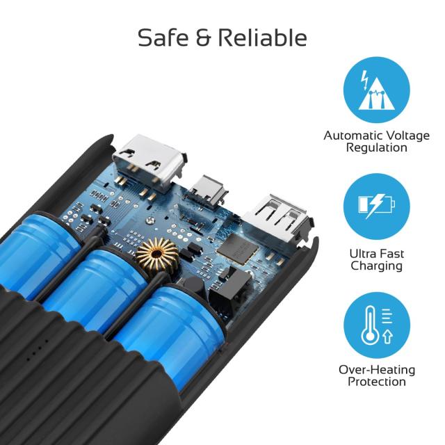 Baterie externa Promate Titan-20C 20.000 mAh, USB Type-C, Neagra