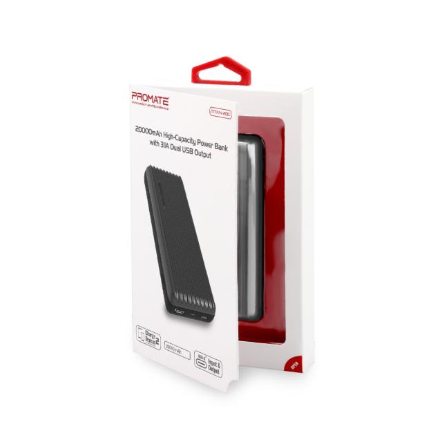 Baterie externa Promate Titan-20C 20.000 mAh, USB Type-C, Neagra