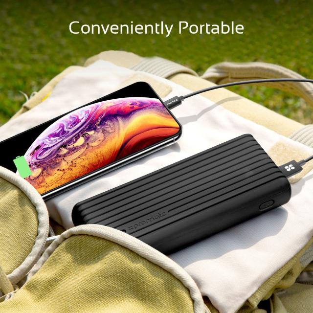 Baterie externa Promate Titan-20C 20.000 mAh, USB Type-C, Neagra