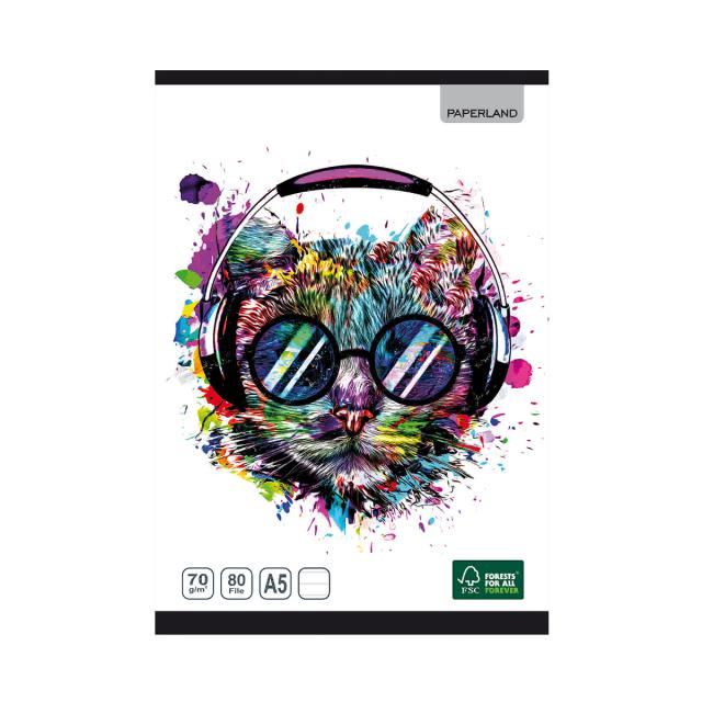Caiet  A5 capsat, matematica, 80 file, 70 g/mp, FSC