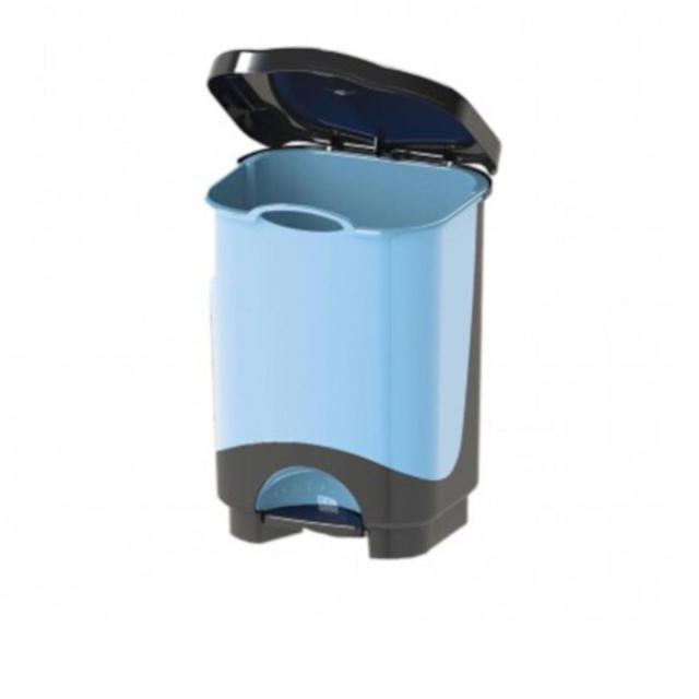 Cos gunoi cu pedala, 28L, albastru