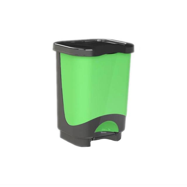 Cos gunoi cu pedala, 28L, verde