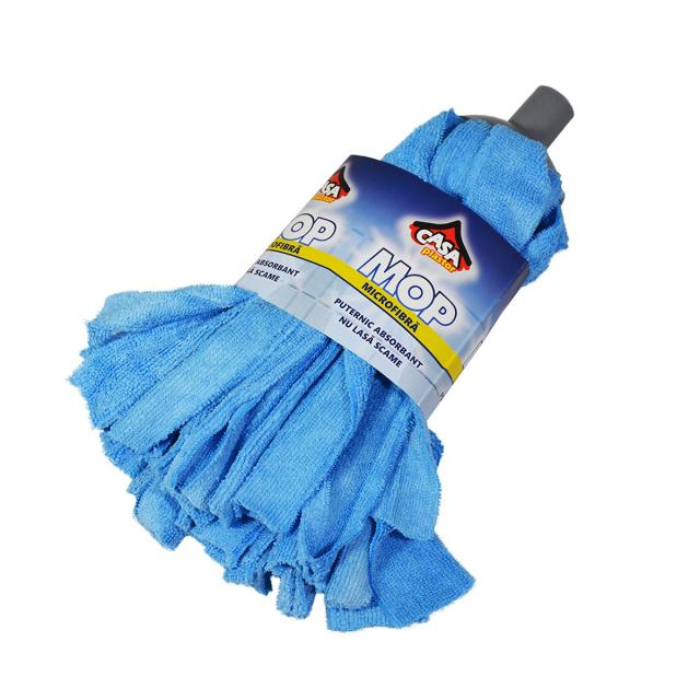 Mop microfibra, albastru