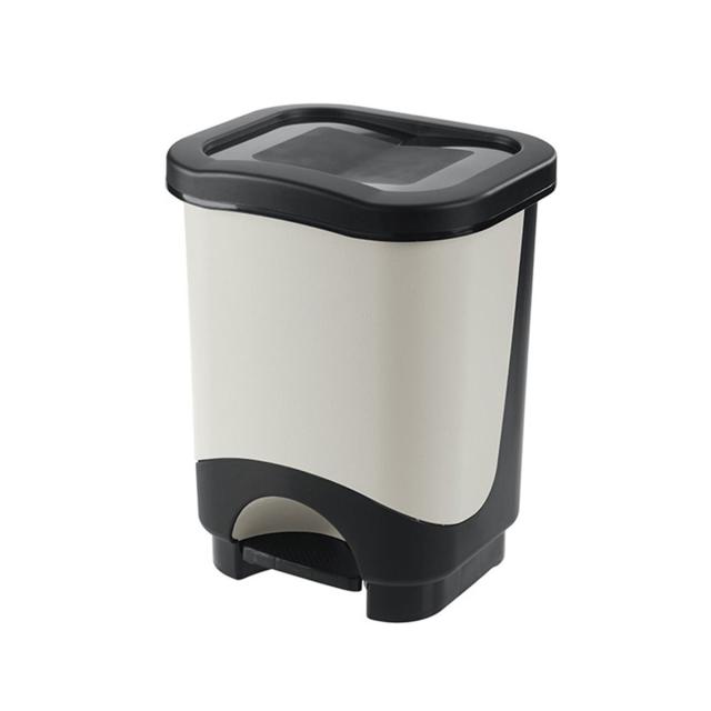 Cos cu pedala Idea, cadru negru, corp gri, 24 L