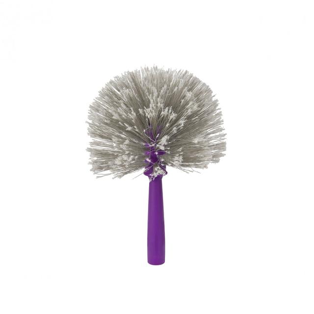 Perie plafon sferica plastic, fir sintetic, 18x27cm