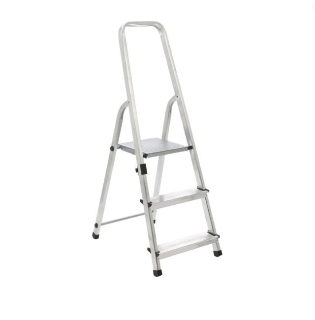 Scara aluminiu DRALD3, 1 x 3 trepte, inaltime 1.1 m, 125 kg