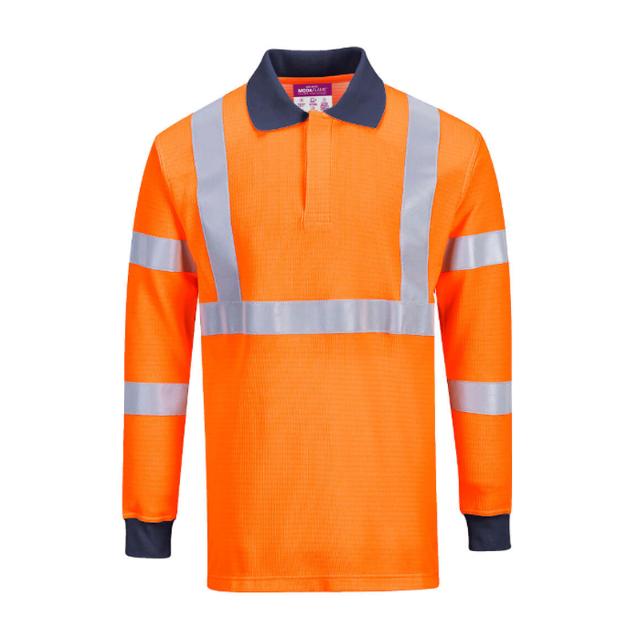 Tricou polo Portwest ignifug portocaliu marimea L
