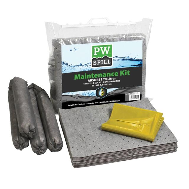 Set Portwest pentru absorbtia lichidelor pe baza de apa si ulei, 20 l