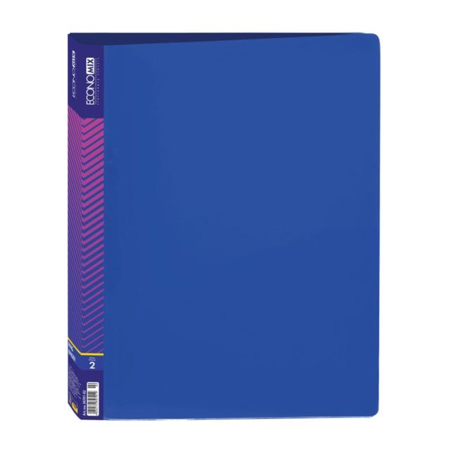 Caiet mecanic, 2 inele, 25 mm, albastru, A4