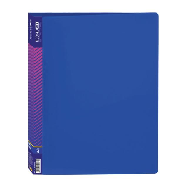 Caiet mecanic, 4 inele, 25 mm, albastru, A4