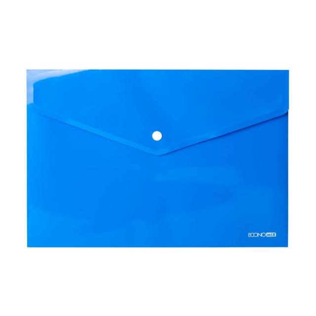 Mapa cu capsa, PP, 180 microni, albastra, A4