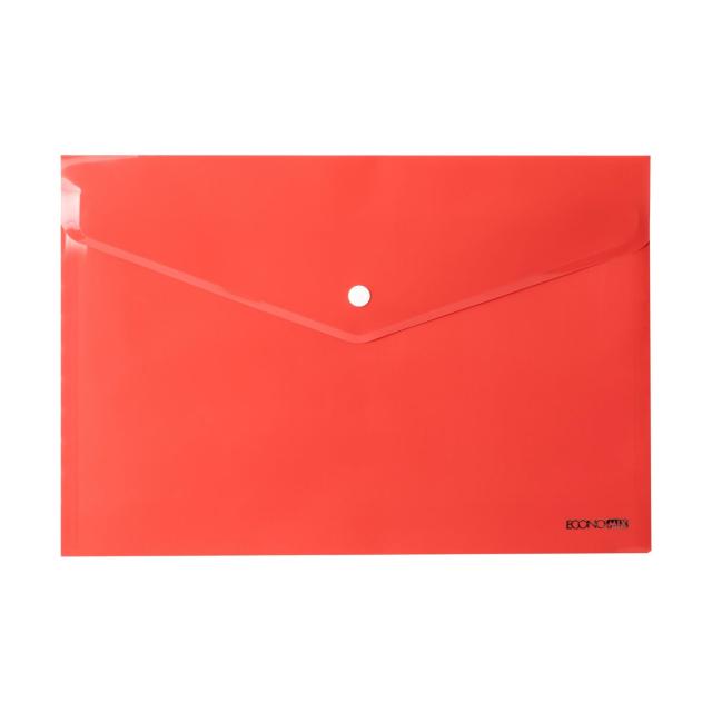 Mapa cu capsa, PP, 180 microni, rosie, A4