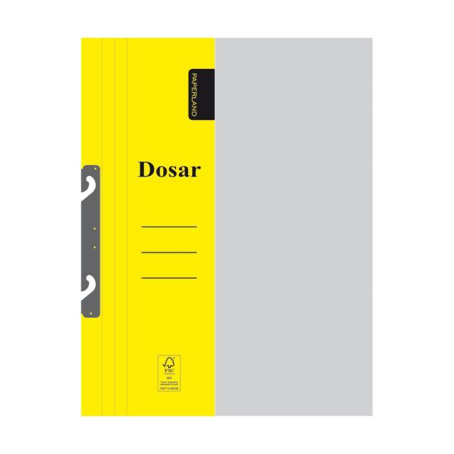 Dosar carton galben incopciat A4 250-300 grame 1/2, 50 bucati/set