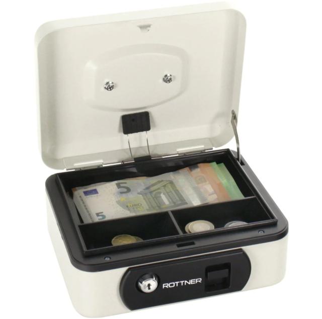 Caseta bani Rottner Pro Box One, inchidere cilindrica, alb