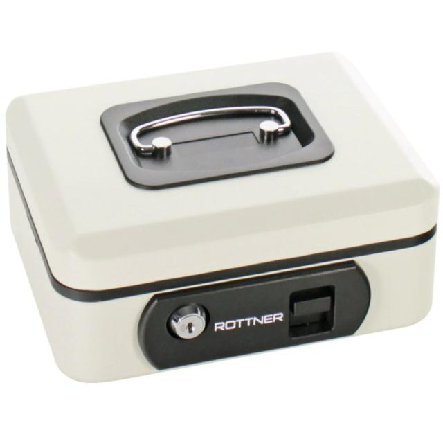 Caseta bani Rottner Pro Box One, inchidere cilindrica, alb