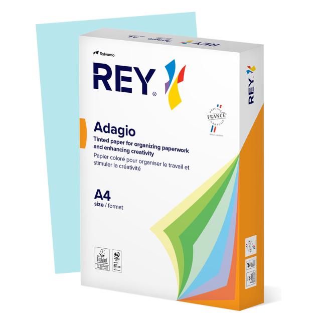 Hartie color REY Adagio, A4, 80g, 500 coli/top, bleu pastel, Sky 86