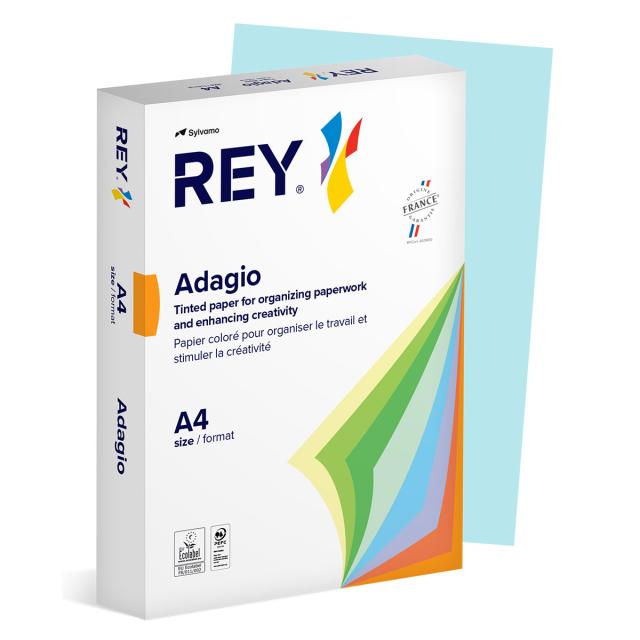 Hartie color REY Adagio, A4, 80g, 500 coli/top, bleu pastel, Sky 86