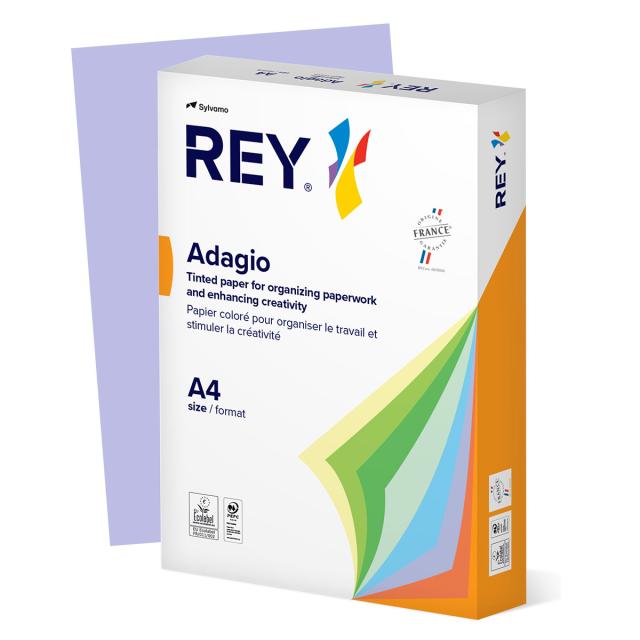 Hartie color REY Adagio, A4, 80g, 500 coli/top, lavanda, Lavender 61