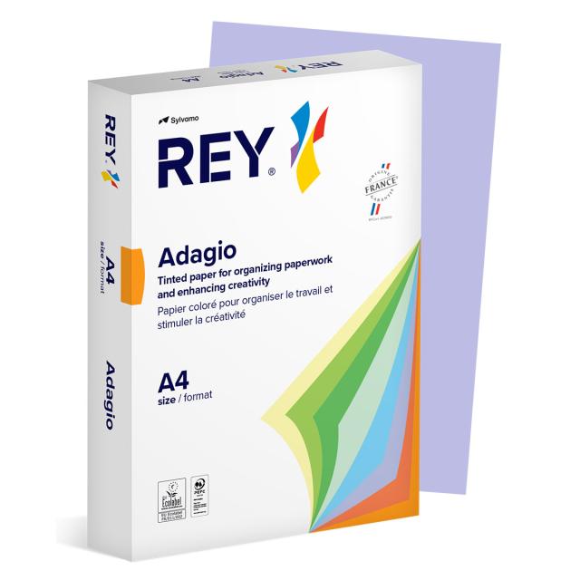 Hartie color REY Adagio, A4, 80g, 500 coli/top, lavanda, Lavender 61