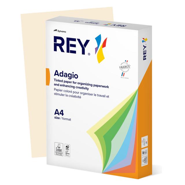 Hartie color REY Adagio, A4, 80g, 500 coli/top, ivoire, Ivory 93