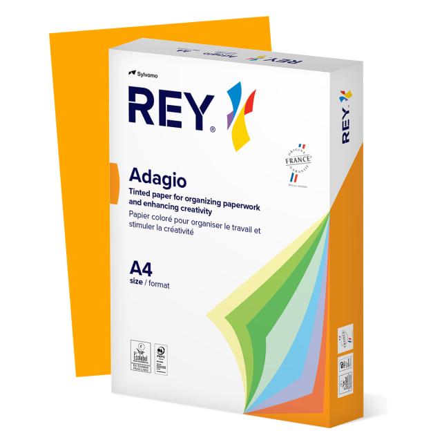 Hartie color REY Adagio, A4, 80g, 500 coli/top, portocaliu, Pumpkin 70