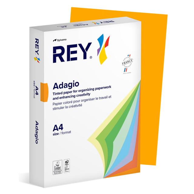 Hartie color REY Adagio, A4, 80g, 500 coli/top, portocaliu, Pumpkin 70