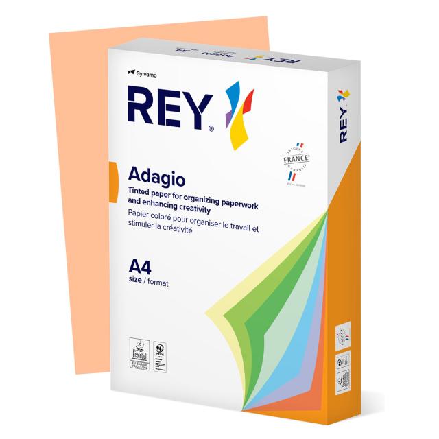 Hartie color REY Adagio, A4, 80g, 500 coli/top, somon, Salmon 91