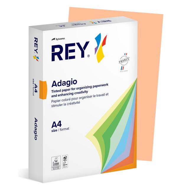 Hartie color REY Adagio, A4, 80g, 500 coli/top, somon, Salmon 91