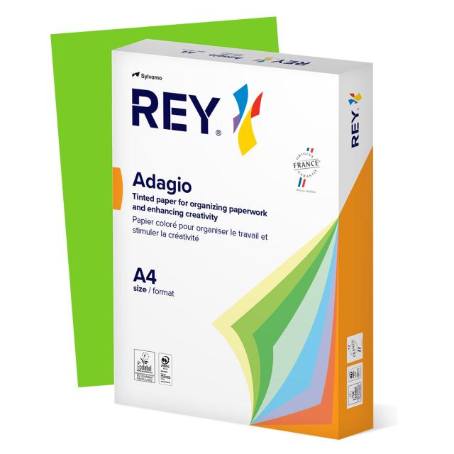 Hartie color REY Adagio, A4, 80g, 500 coli/top, verde intens, Deep Green 52