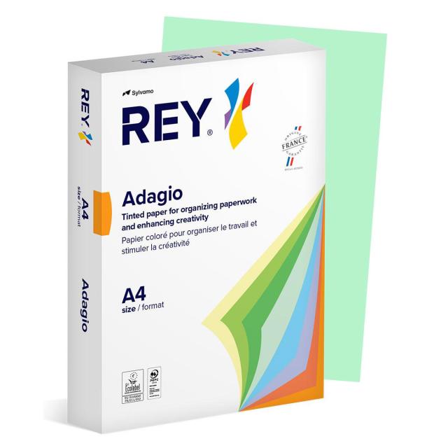 Carton color REY Adagio, A4, 160g, 250 coli/top, verde pastel,  Green 09